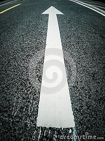 Newly painted raffic sign line Stock Photo