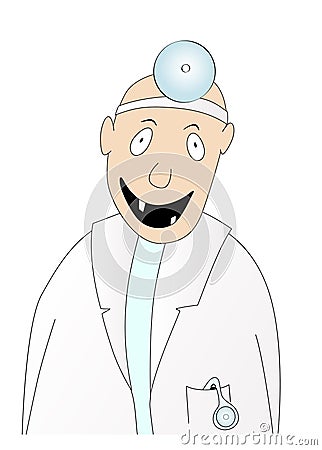 Newly-qualified dentist Vector Illustration