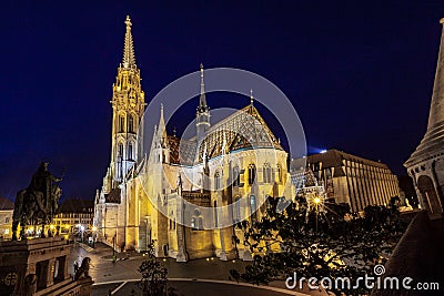 Newly renovated Mathias Church in Budapest Editorial Stock Photo