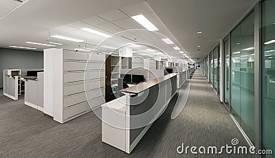 Newly renovated modern office space Stock Photo