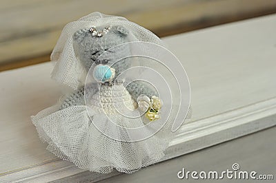Newlyweds bears. toy for children Stock Photo