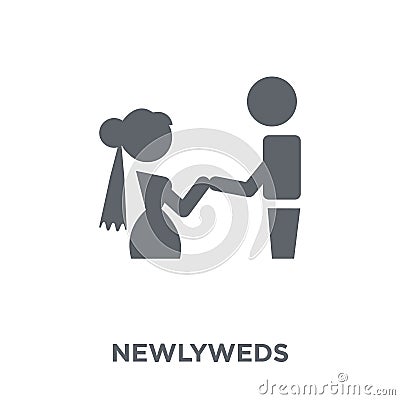 Newlyweds icon from Wedding and love collection. Vector Illustration