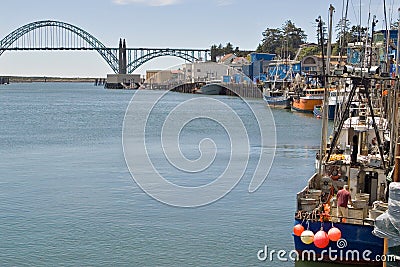 Newport, Oregon seaport Stock Photo