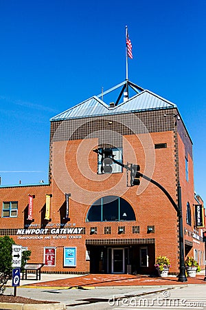 Newport Visitors Center, America's Cup Avenue, Newport, RI Editorial Stock Photo