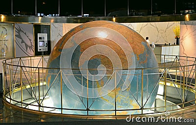 The lobby of the Daily News building on East 42nd Street in Manhattan, New York, USA Editorial Stock Photo