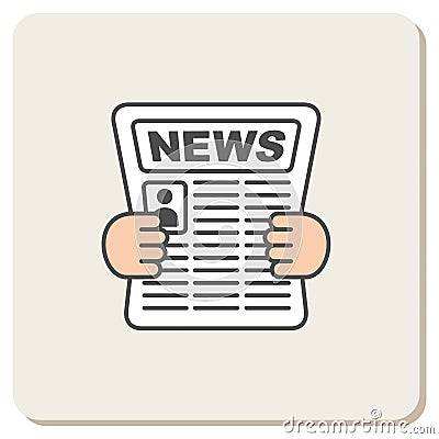 News button - cute illustration Vector Illustration