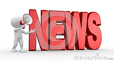 News concept and a megaphone Stock Photo