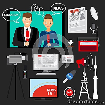 News concept vector illustration Vector Illustration