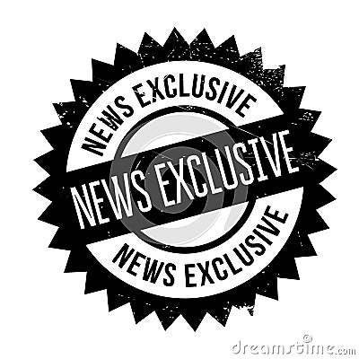 News Exclusive rubber stamp Vector Illustration