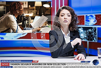 News about famous fashion designer Stock Photo