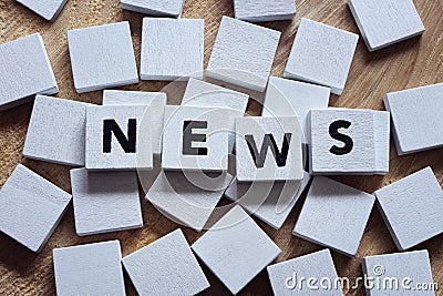 News headlines concept for media, journalism, press or newsletter Stock Photo