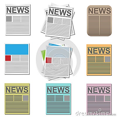 News icons Vector Illustration