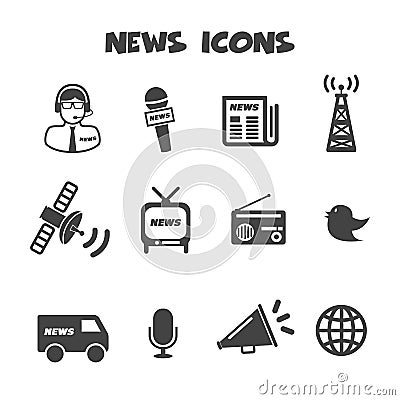 News icons Vector Illustration