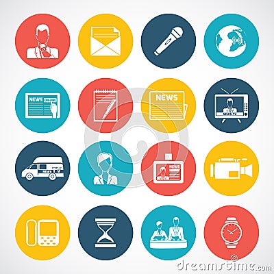 News icons set Vector Illustration