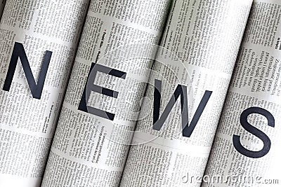 News letters on newspapers Stock Photo
