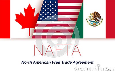 News about NAFTA Countries Vector Illustration