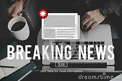 News Newsletter Announcement Update Information Concept Stock Photo