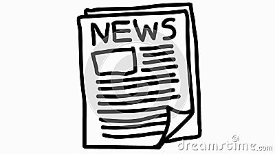 News Paper Cartoon Illustration Hand Drawn Animation Transparent Stock Video Video Of Animation Design