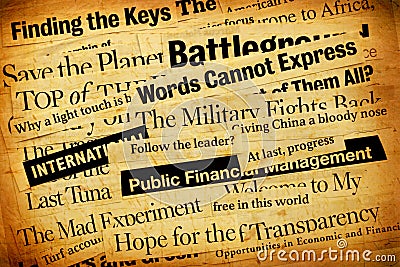 News paper text Stock Photo