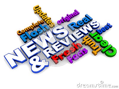 News and reviews Stock Photo