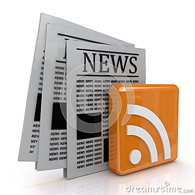 News and rss Stock Photo