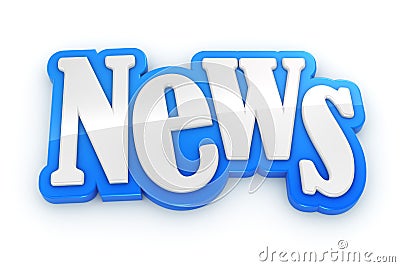 NEWS sign text word on white background Stock Photo
