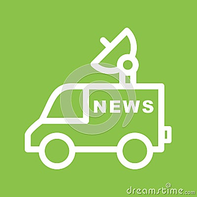 News Van II Vector Illustration