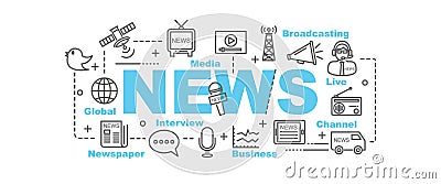 News vector banner Vector Illustration