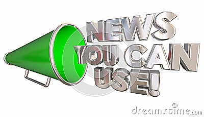 News You Can Use Bullhorn Megaphone Stock Photo