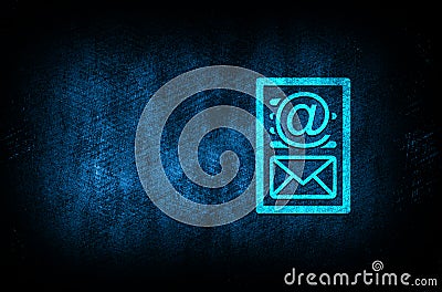 Newsletter document page icon abstract blue background illustration digital texture design concept Cartoon Illustration