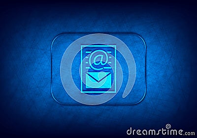 Newsletter document page icon abstract digital design blue background Stock Photo