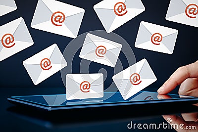 Newsletter and email marketing concept Stock Photo