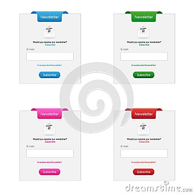 Newsletter forms Vector Illustration