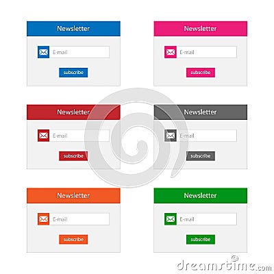 Newsletter forms Vector Illustration