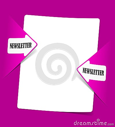 Newsletter, realistic design elements Vector Illustration