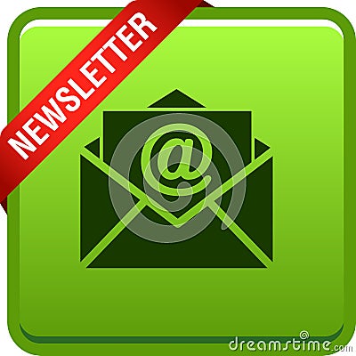 Newsletter web button Vector Illustration