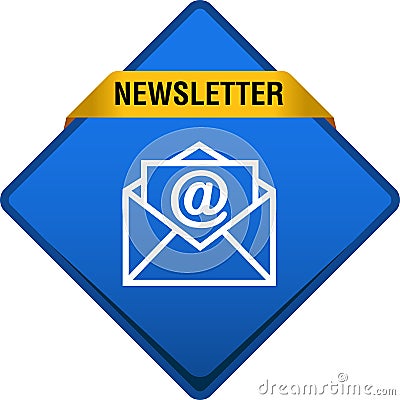 Newsletter web button Vector Illustration