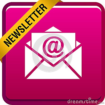 Newsletter web button Vector Illustration