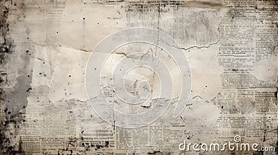 Newspaper background. Old paper grunge vintage aged texture Stock Photo