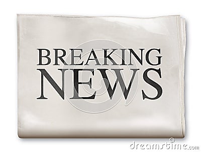 Newspaper Breaking News Stock Photo