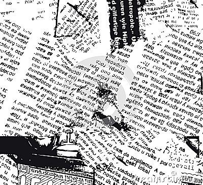 Newspaper grunge b&w Vector Illustration