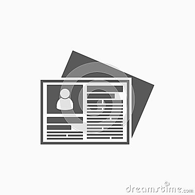 Newspaper icon, news, read, newsletter, breaking Vector Illustration