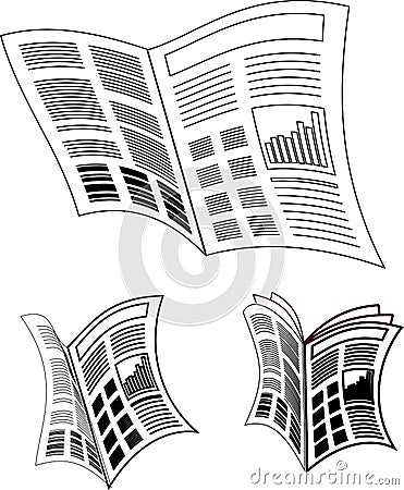 Newspaper icon Stock Photo