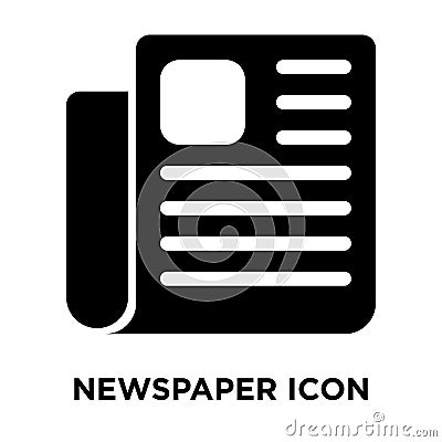 Newspaper icon vector isolated on white background, logo concept Vector Illustration