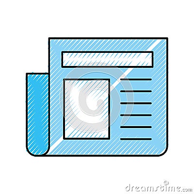 Newspaper journal isolated icon Vector Illustration