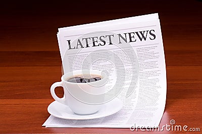 The newspaper LATEST NEWS Stock Photo