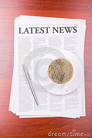 The newspaper Latest News Stock Photo