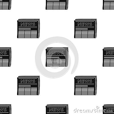 Newspaper.Mail and postman single icon in black style vector symbol stock illustration web. Vector Illustration