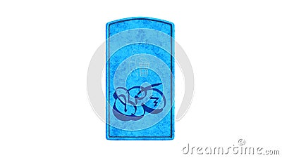 Newspaper mailbox blue, side view Stock Photo