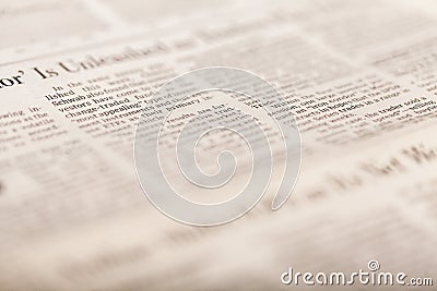 Newspaper Stock Photo